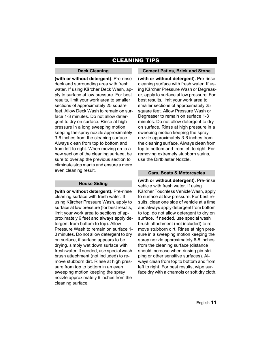 Karcher K 2.21 User Manual | Page 11 / 48