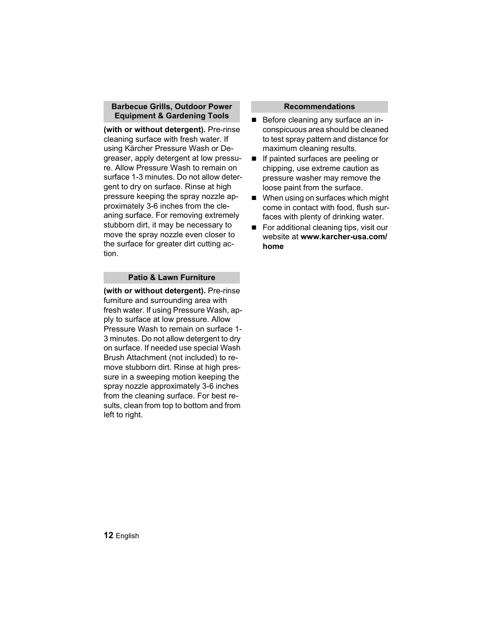 Karcher K 2.21 User Manual | Page 12 / 48