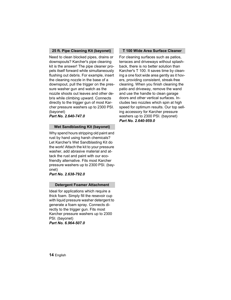 Karcher K 2.21 User Manual | Page 14 / 48