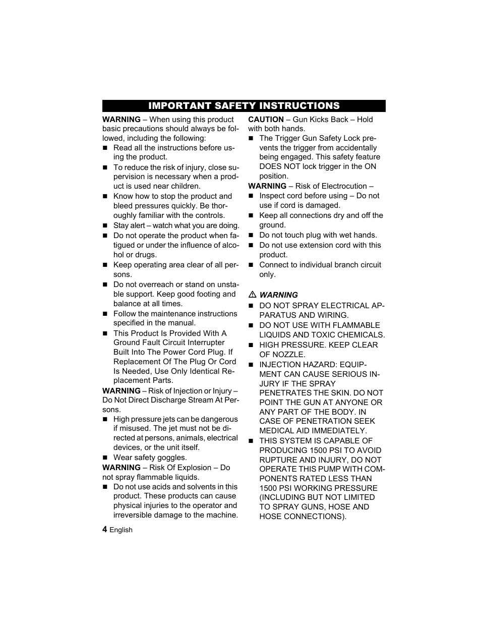 Karcher K 2.21 User Manual | Page 4 / 48
