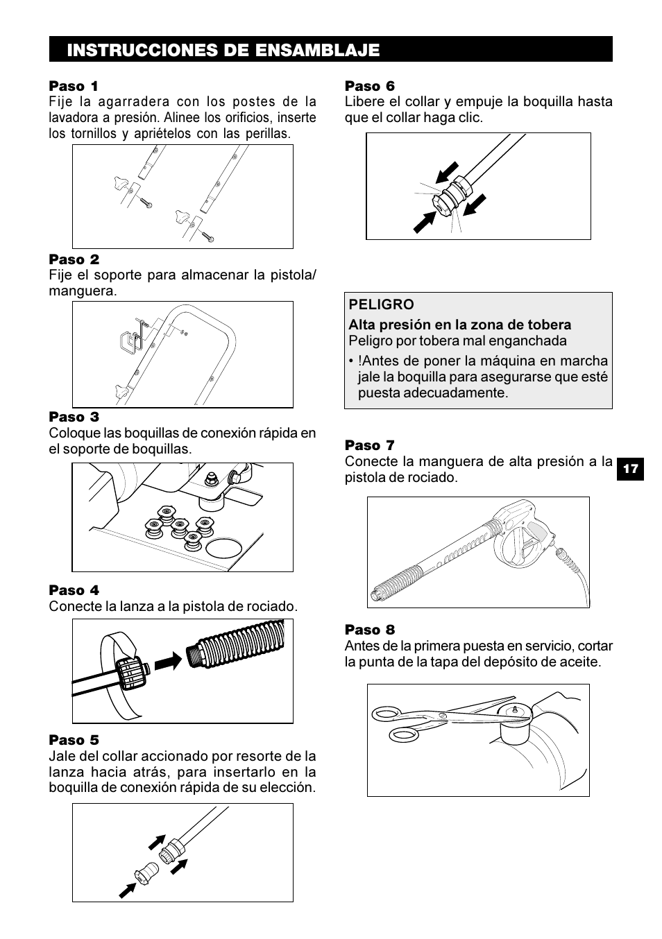 Instrucciones de ensamblaje | Karcher G 2800 OH User Manual | Page 17 / 40