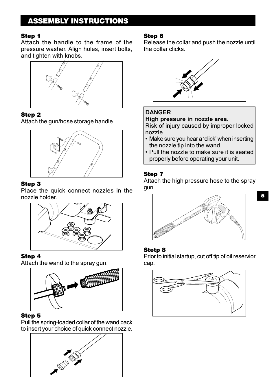 Assembly instructions | Karcher G 2800 OH User Manual | Page 5 / 40