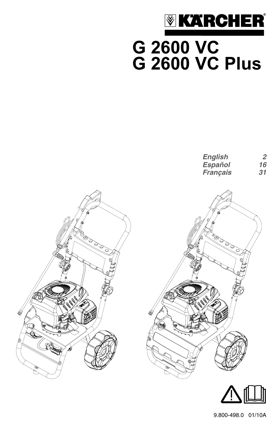 Karcher G 2600 VC PLUS User Manual | 46 pages