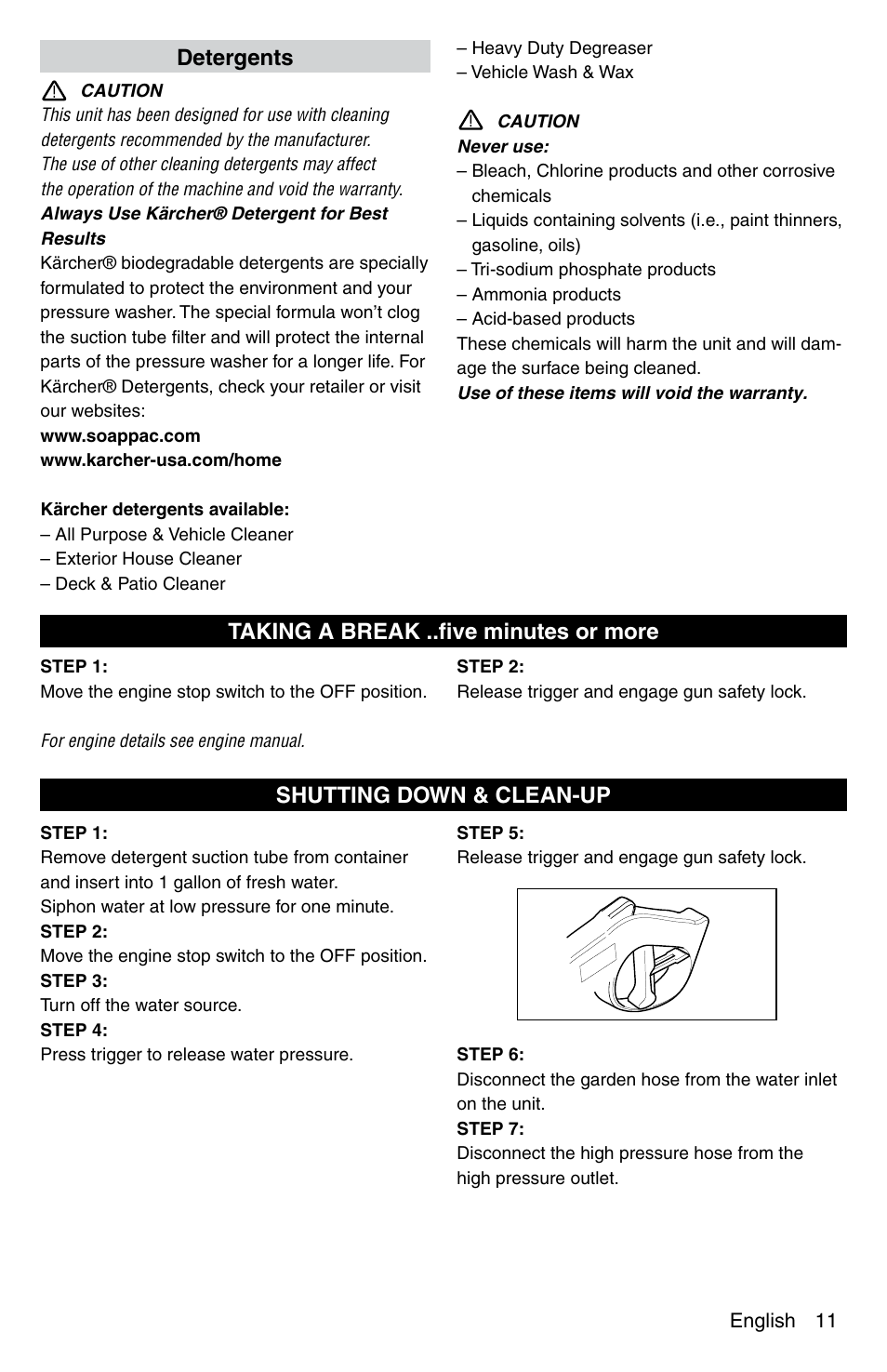 Karcher G 2600 VC PLUS User Manual | Page 11 / 46