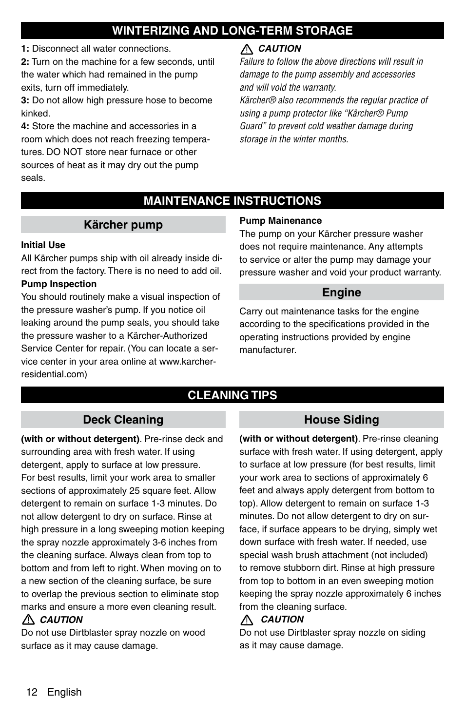 Karcher G 2600 VC PLUS User Manual | Page 12 / 46