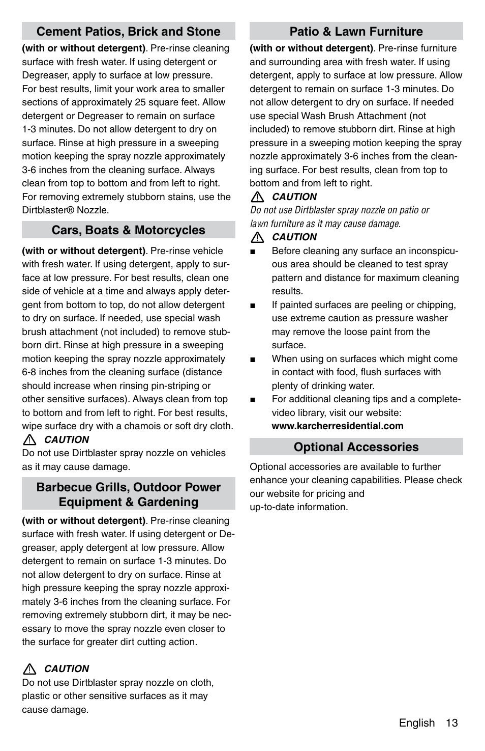 Karcher G 2600 VC PLUS User Manual | Page 13 / 46