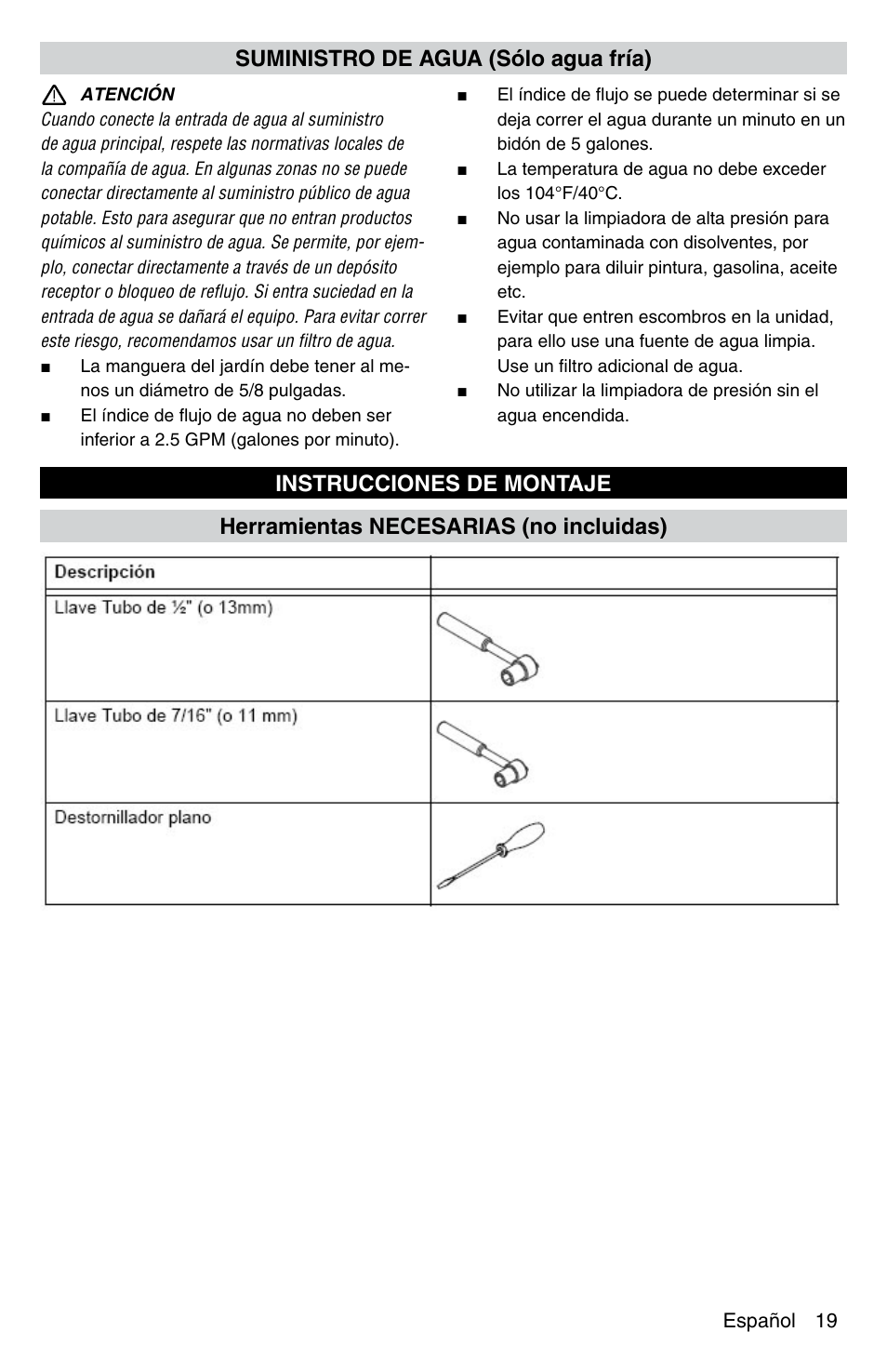 Karcher G 2600 VC PLUS User Manual | Page 19 / 46
