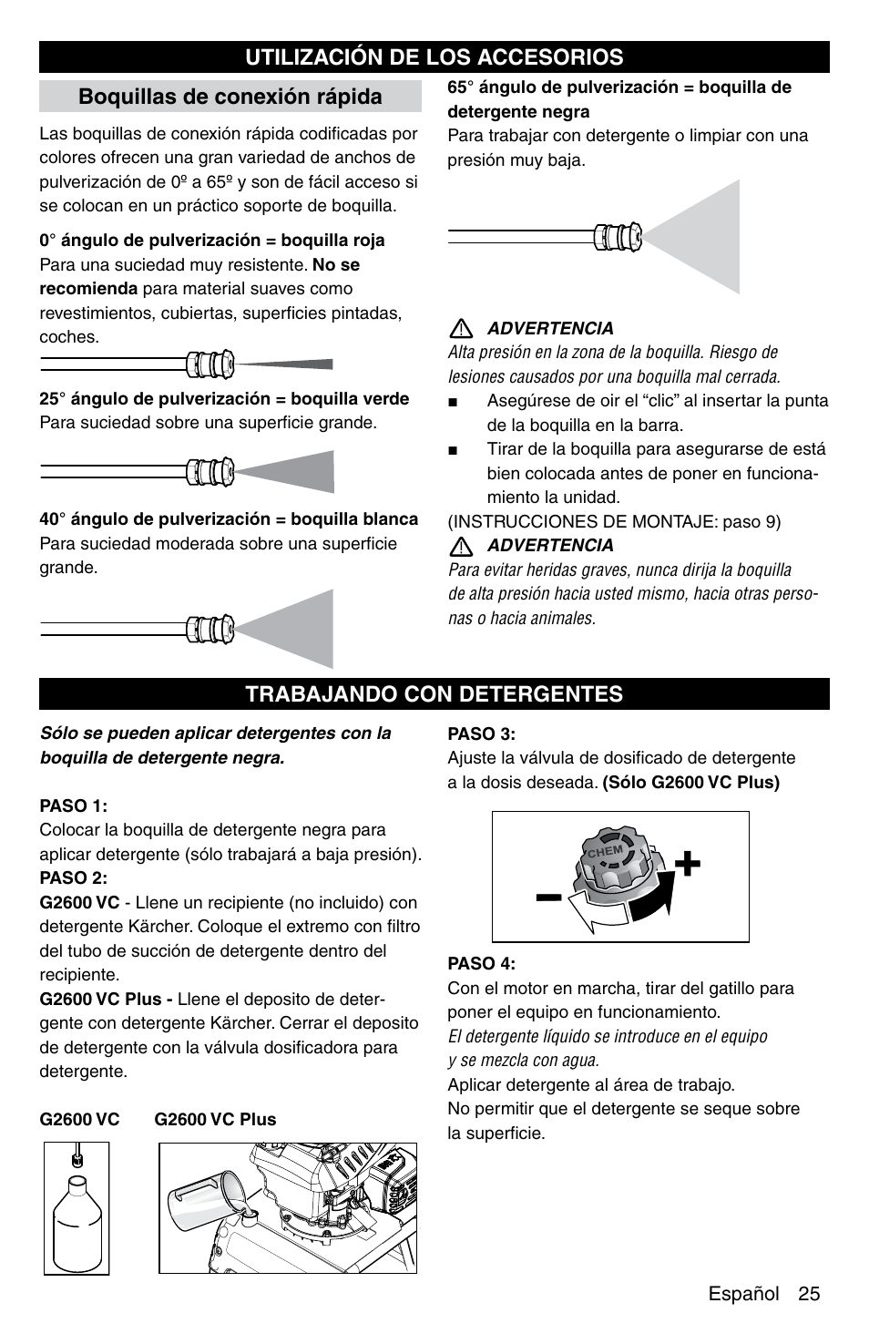 Karcher G 2600 VC PLUS User Manual | Page 25 / 46