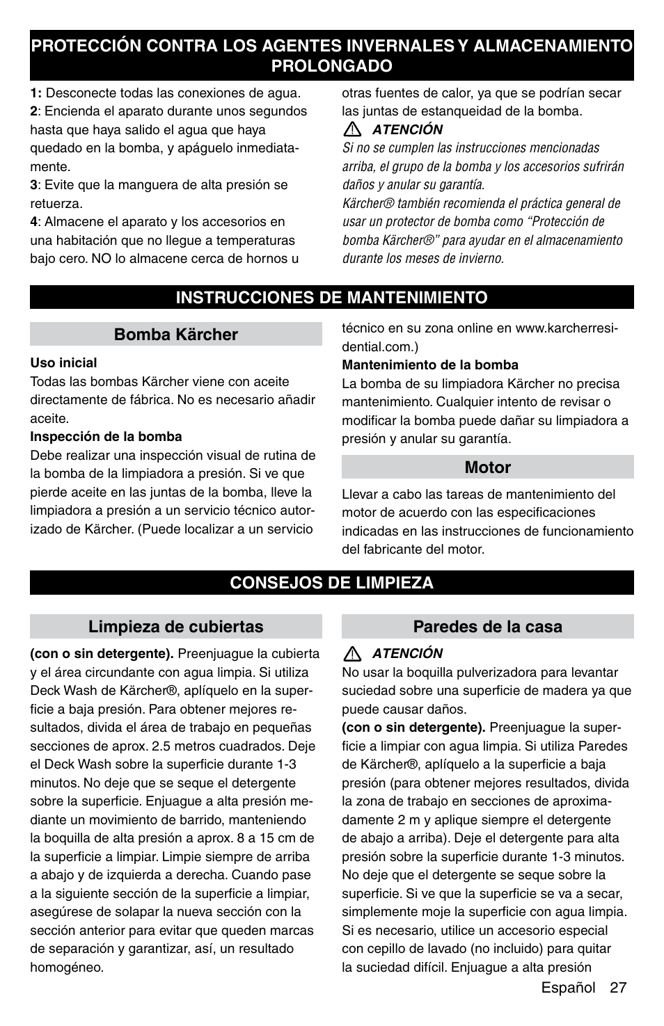 Karcher G 2600 VC PLUS User Manual | Page 27 / 46