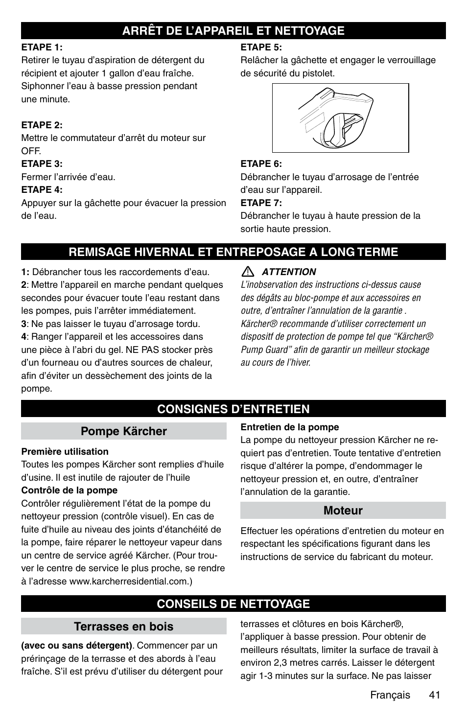 Karcher G 2600 VC PLUS User Manual | Page 41 / 46