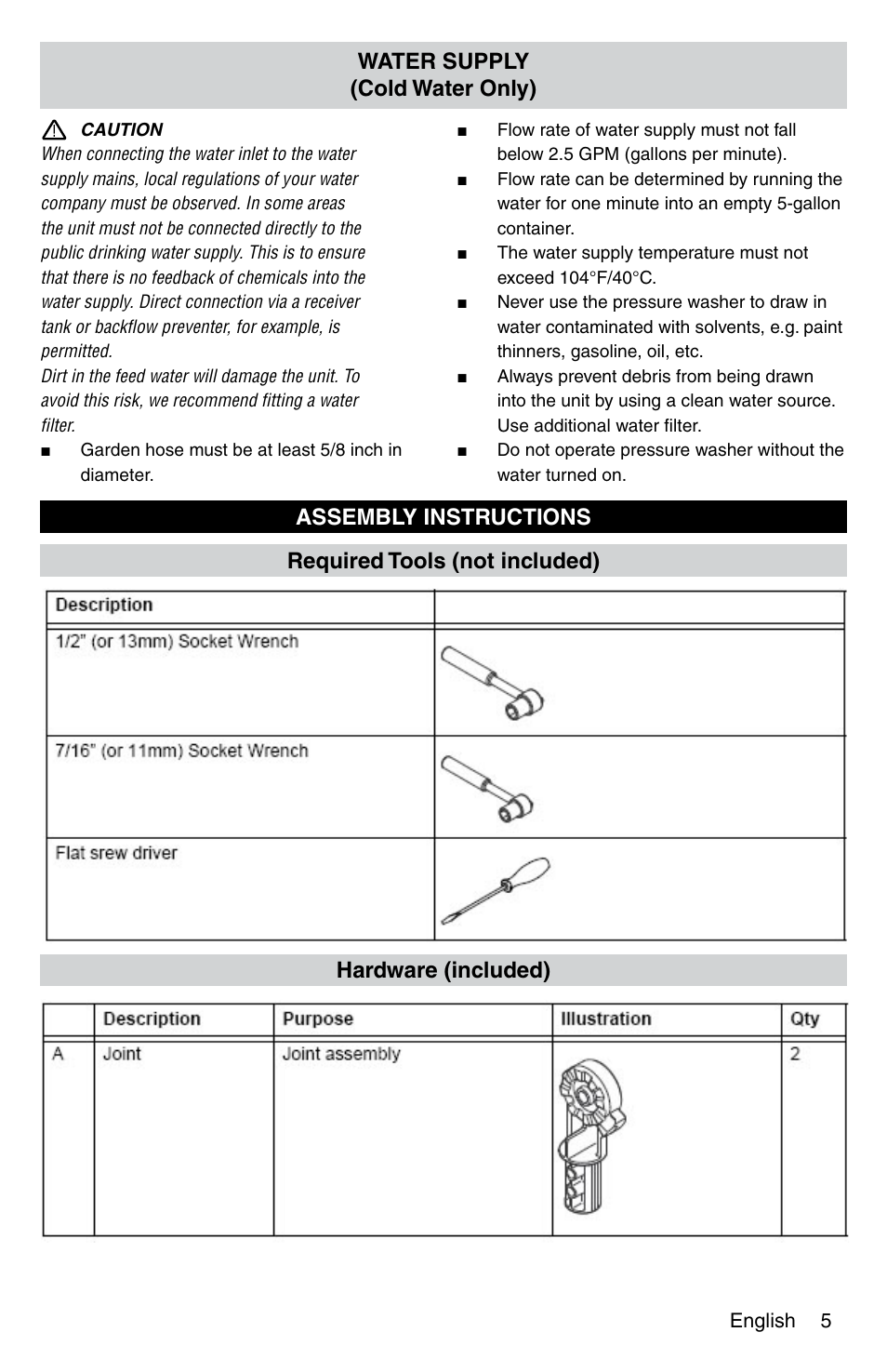 Karcher G 2600 VC PLUS User Manual | Page 5 / 46