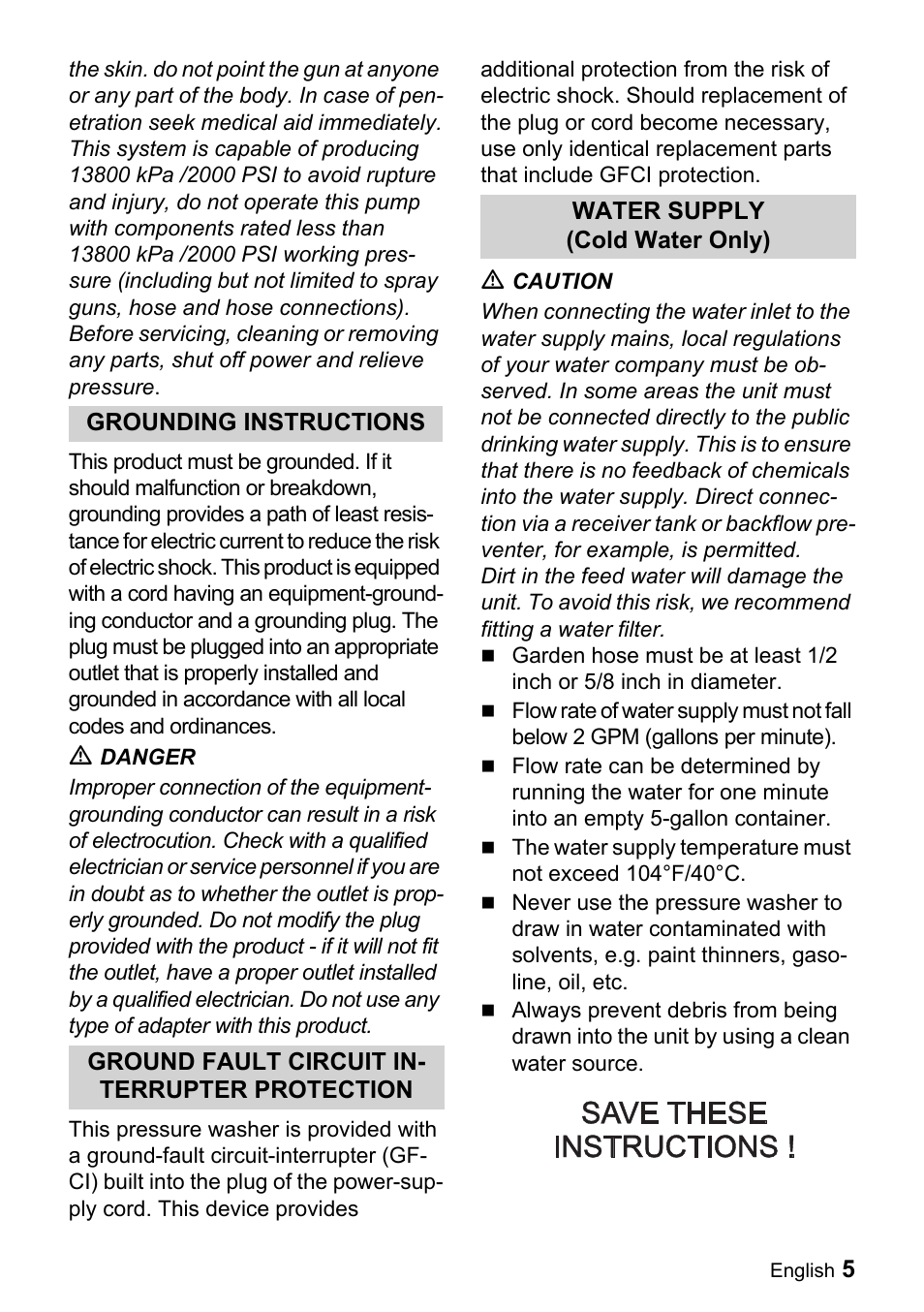 Karcher K 5.540 User Manual | Page 5 / 64