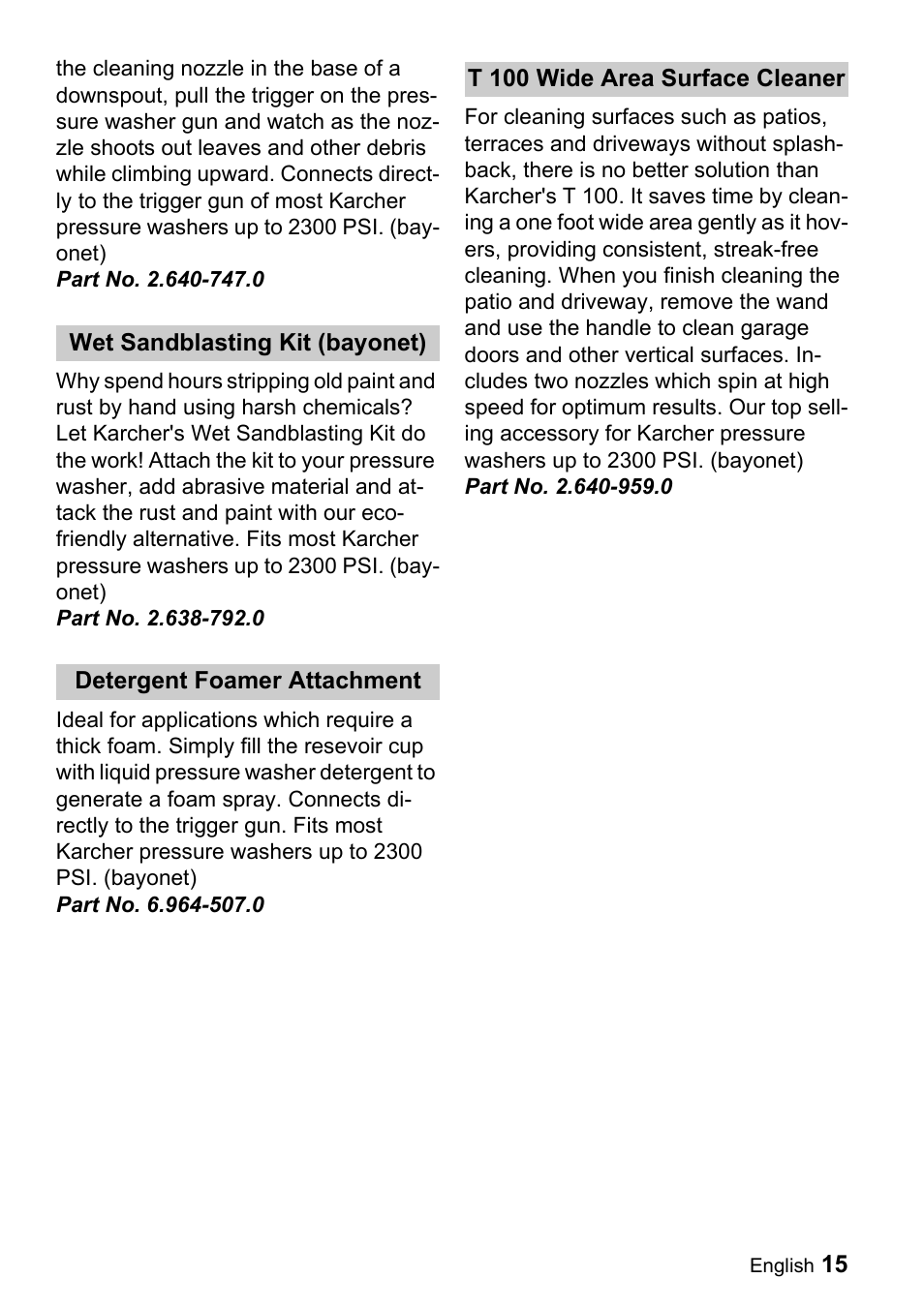 Karcher K 3.91 M User Manual | Page 15 / 52