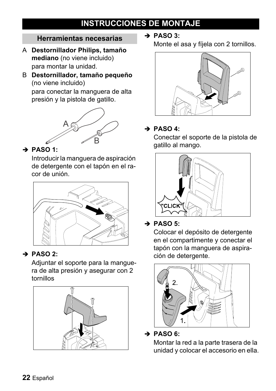 Instrucciones de montaje | Karcher K 3.91 M User Manual | Page 22 / 52