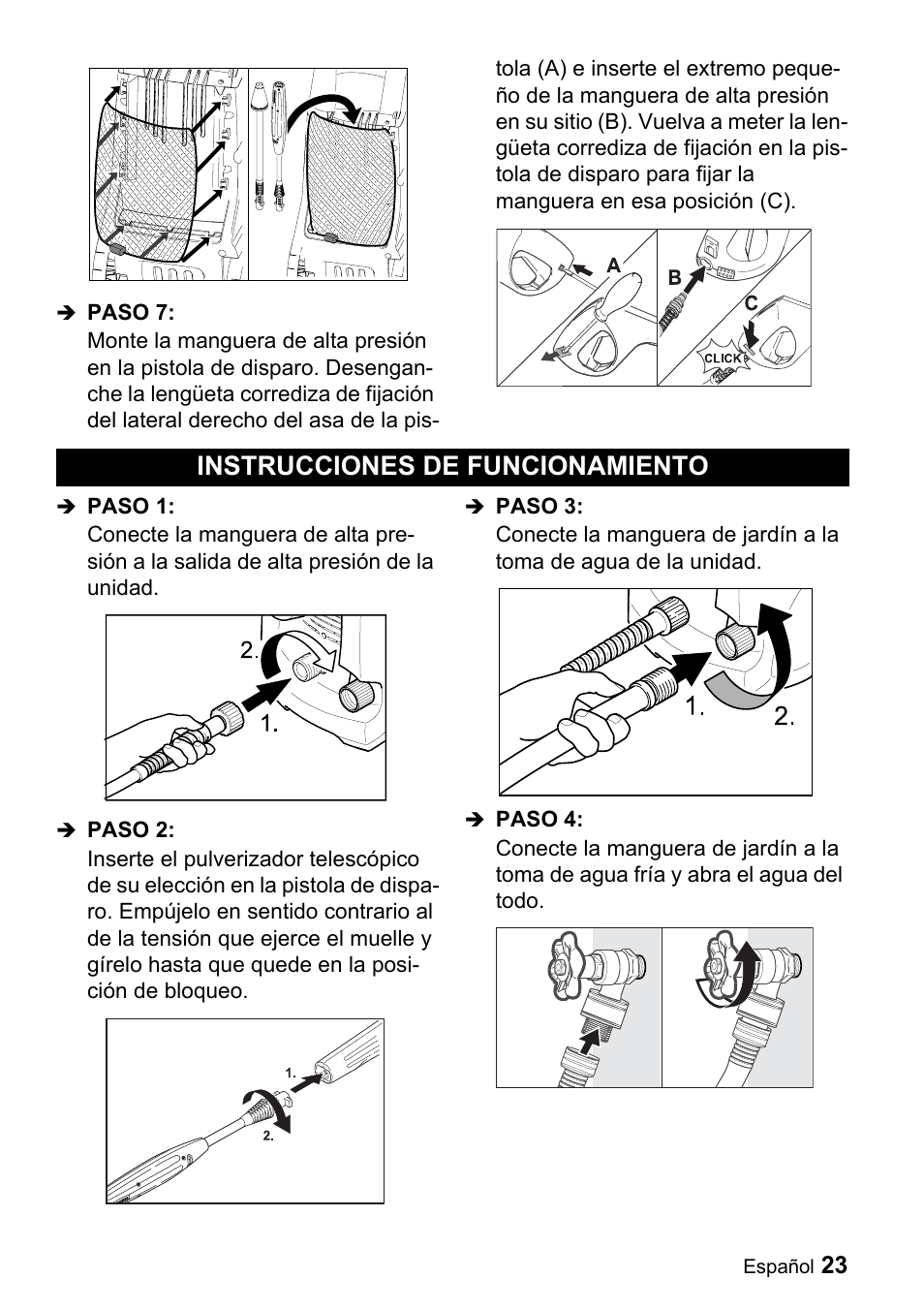 Instrucciones de funcionamiento | Karcher K 3.91 M User Manual | Page 23 / 52