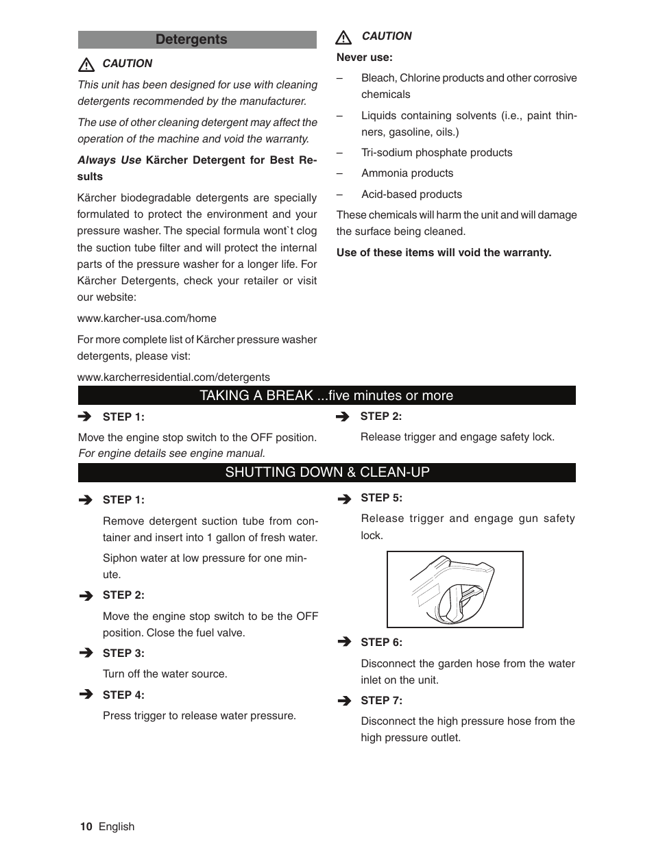 Karcher G2600XC User Manual | Page 10 / 40