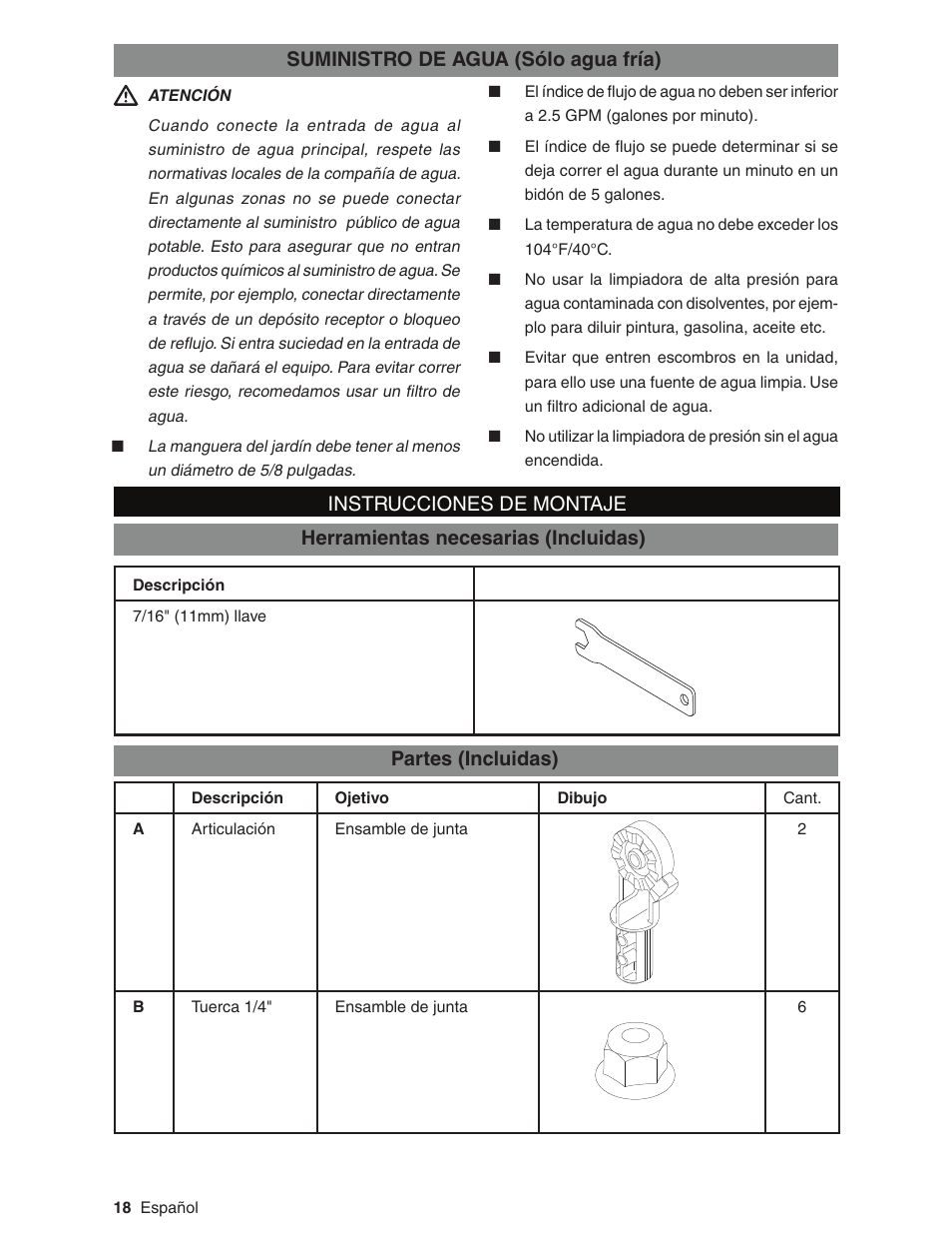 Karcher G2600XC User Manual | Page 18 / 40