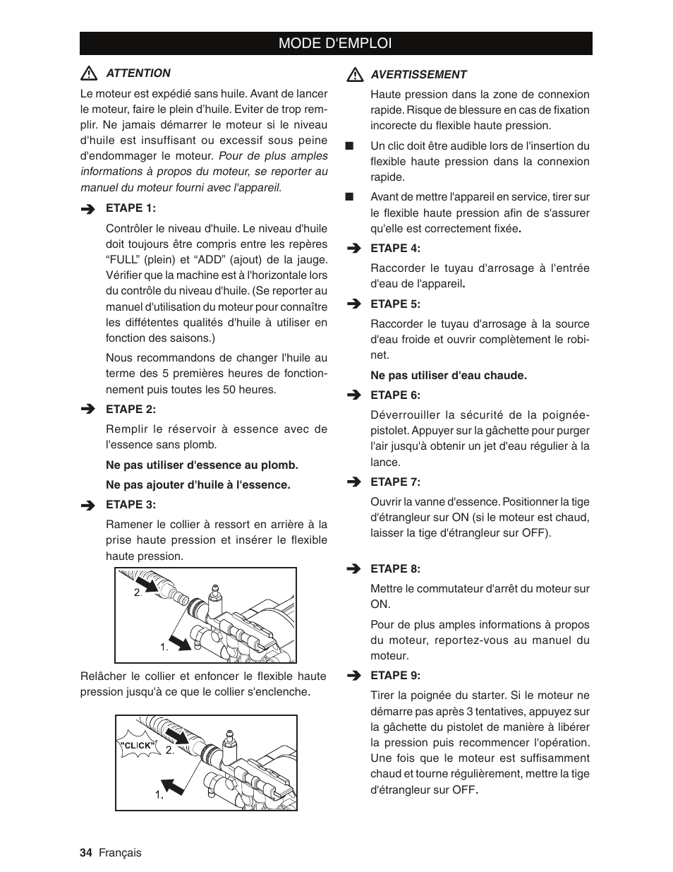 Mode d'emploi | Karcher G2600XC User Manual | Page 34 / 40