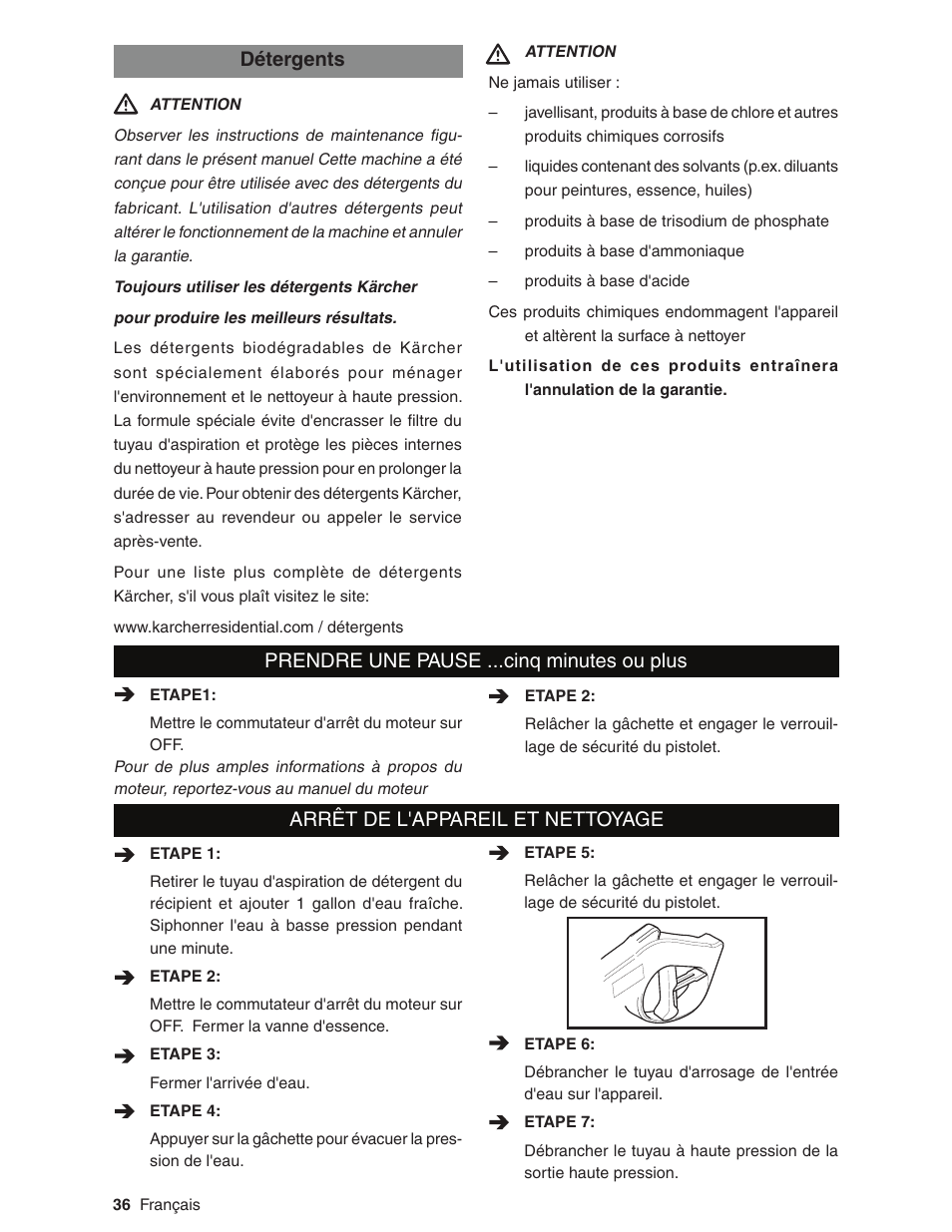 Karcher G2600XC User Manual | Page 36 / 40