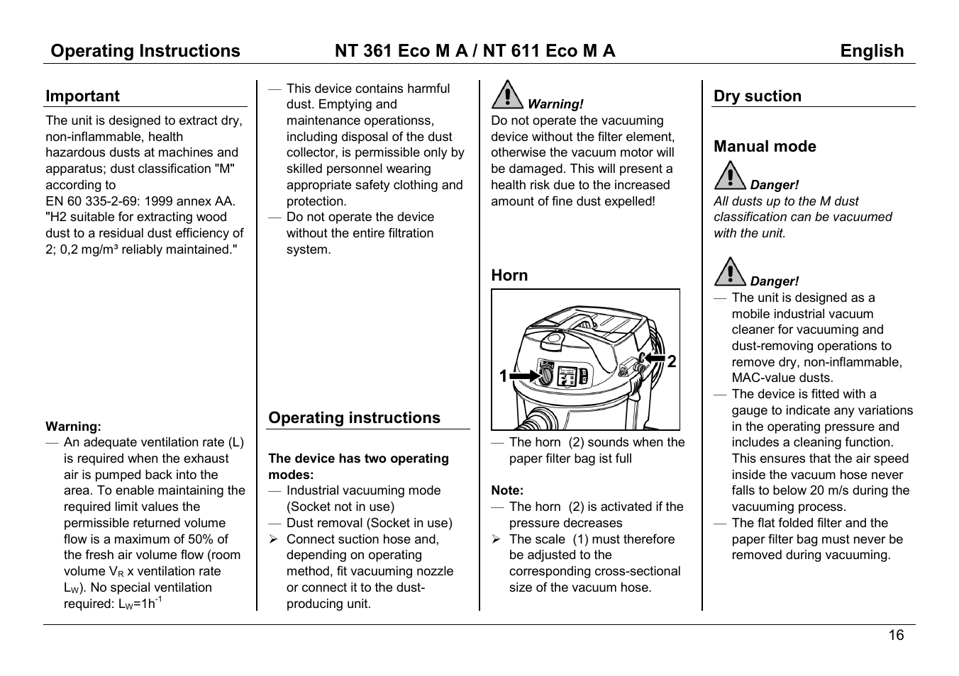 Karcher NT 611 ECO M A User Manual | Page 7 / 22