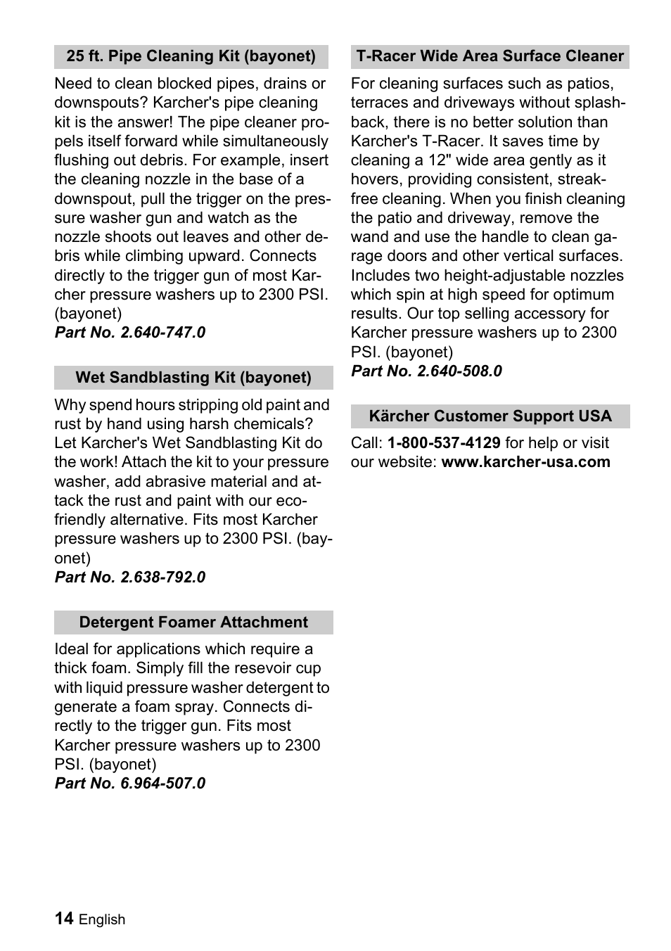 Karcher K 3.92 M User Manual | Page 14 / 48