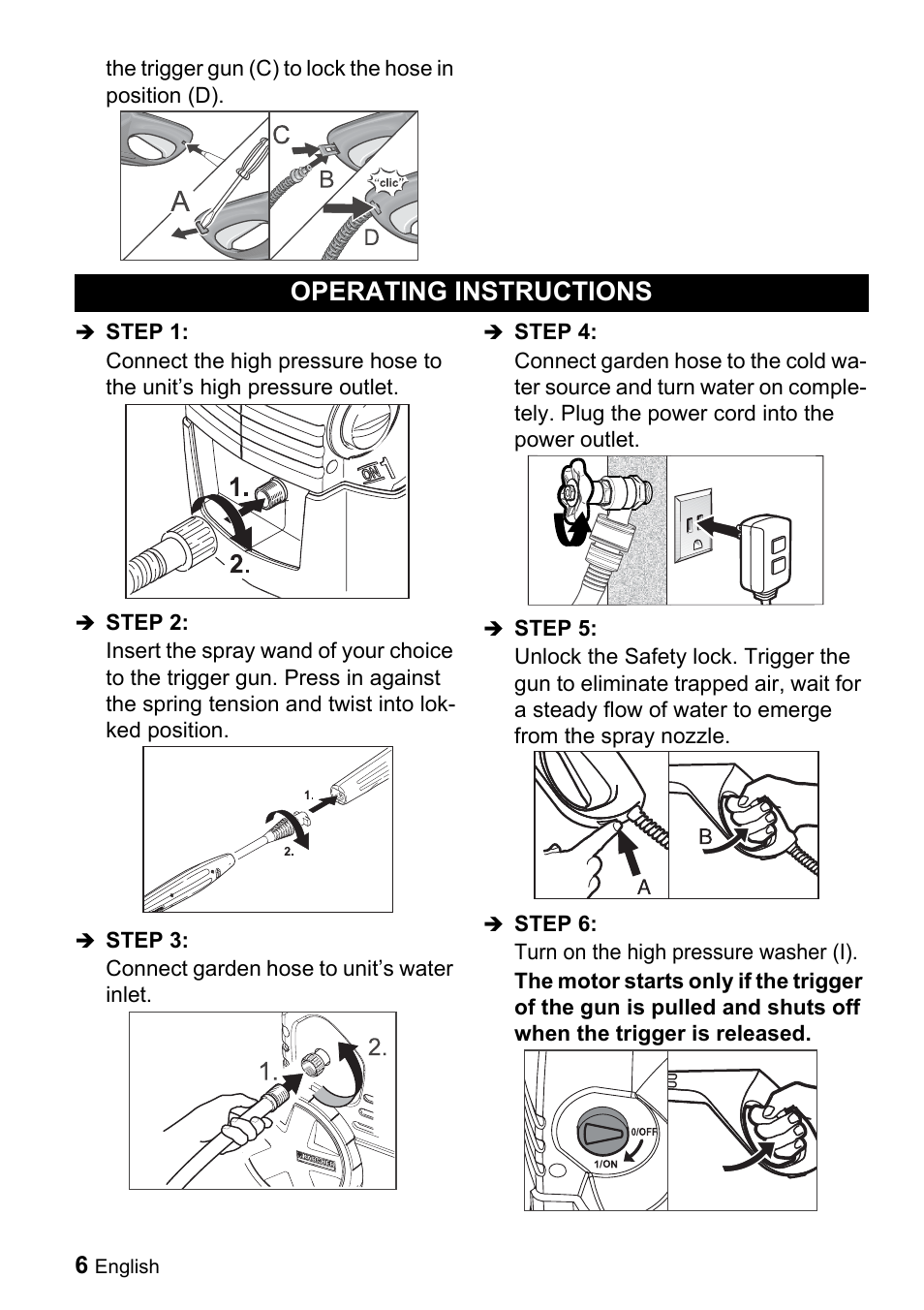Operating instructions | Karcher K 3.92 M User Manual | Page 6 / 48