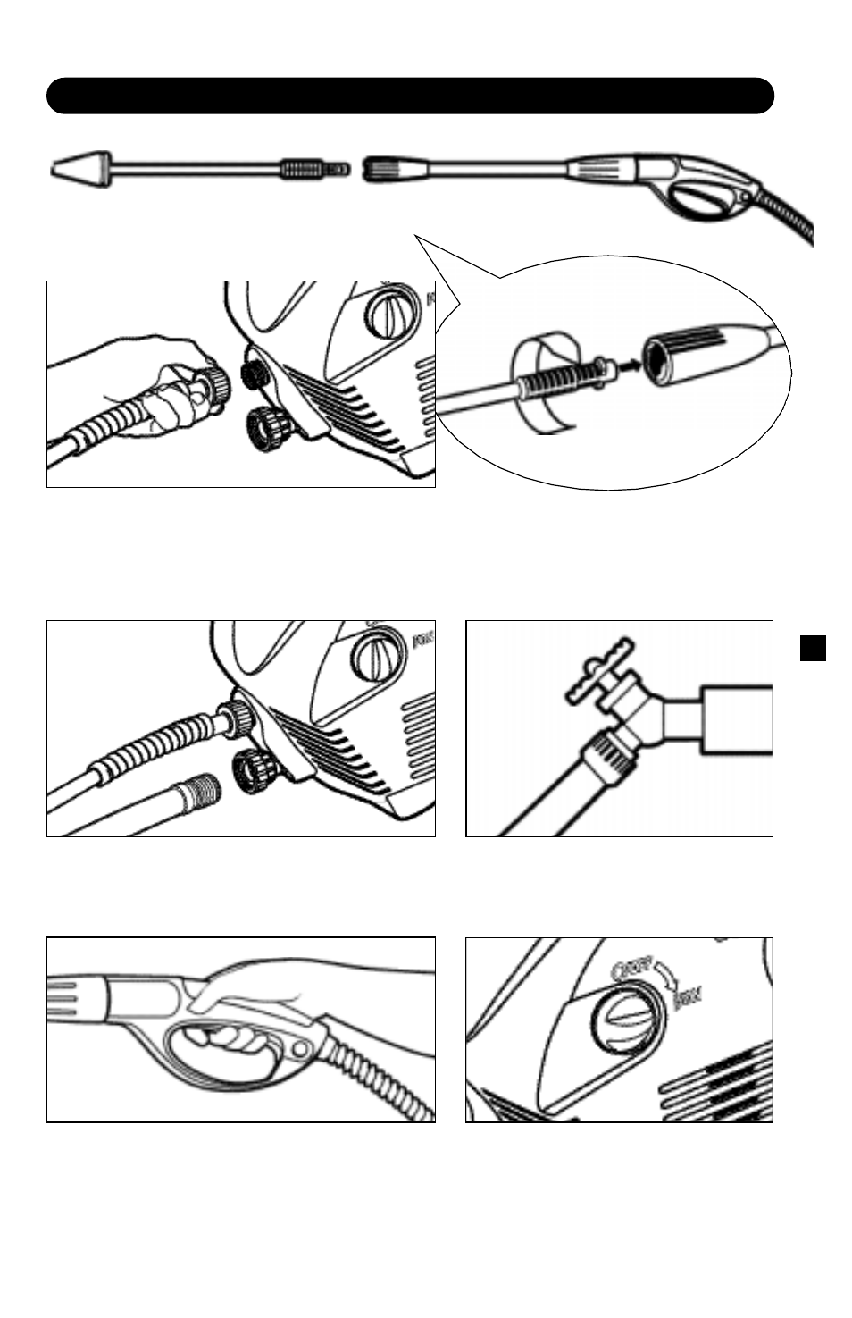 Operating instructions, Step 1, Step 3 | Step 4, Step 5, Step 6, Step 2 | Karcher K 360 M User Manual | Page 5 / 12