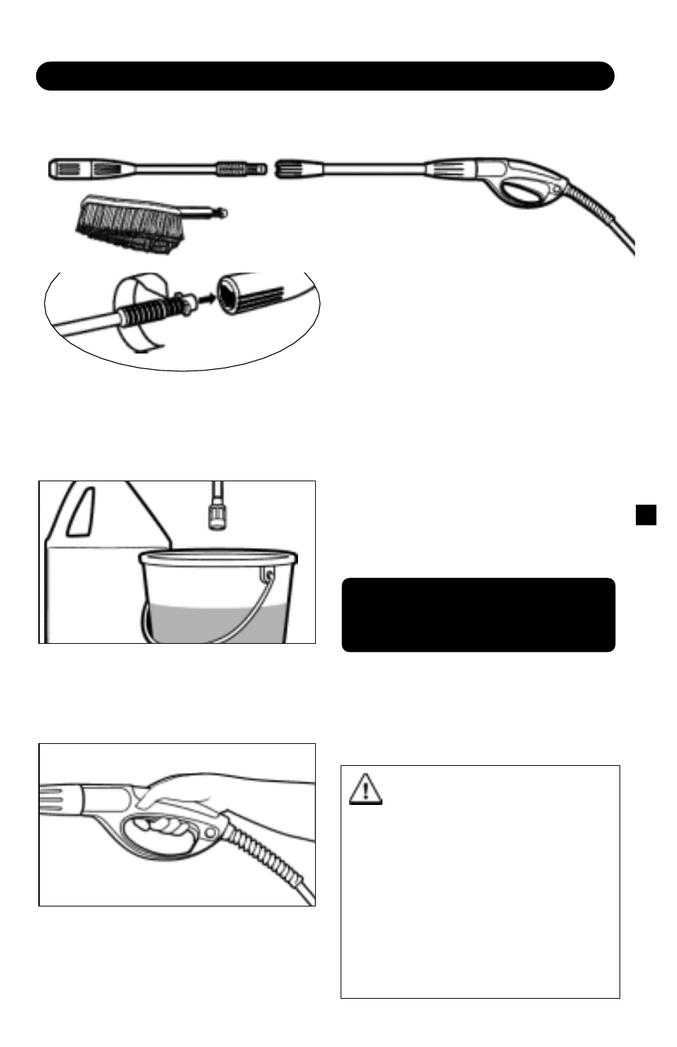 Working with detergent, Caution, Step 2 | Step 3, Step 1 | Karcher K 360 M User Manual | Page 7 / 12