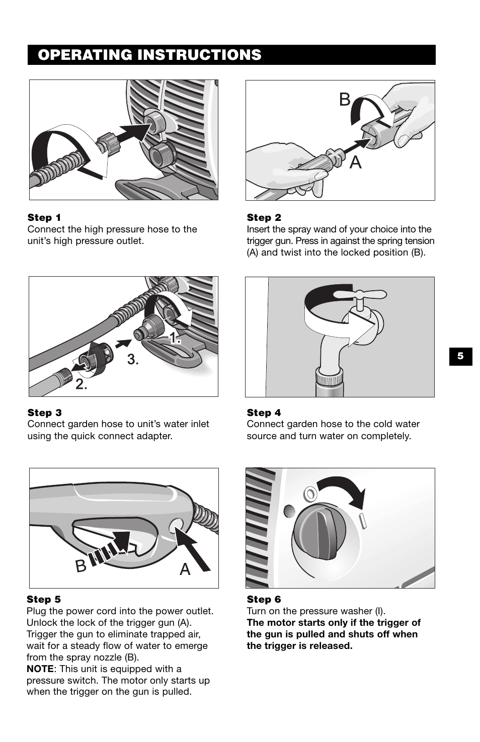 Operating instructions | Karcher K 370 M User Manual | Page 5 / 12