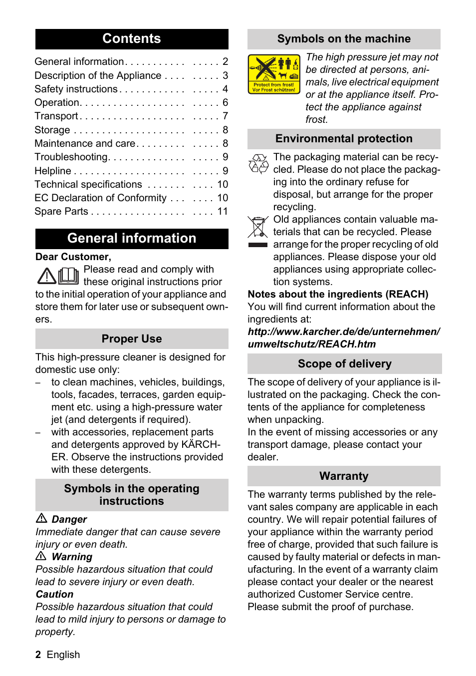 Karcher K 2.199 User Manual | Page 2 / 12