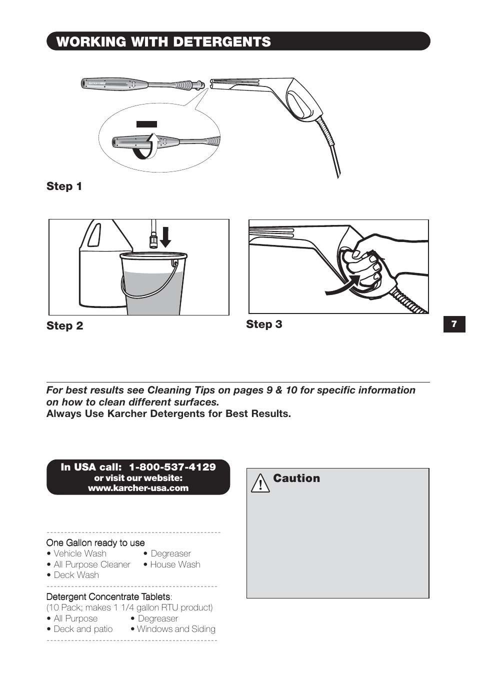 Working with detergents | Karcher K 3.78 User Manual | Page 7 / 12