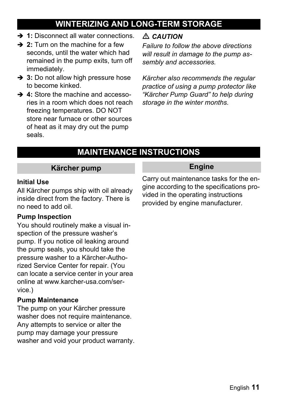 Karcher G 2650 OH User Manual | Page 11 / 47