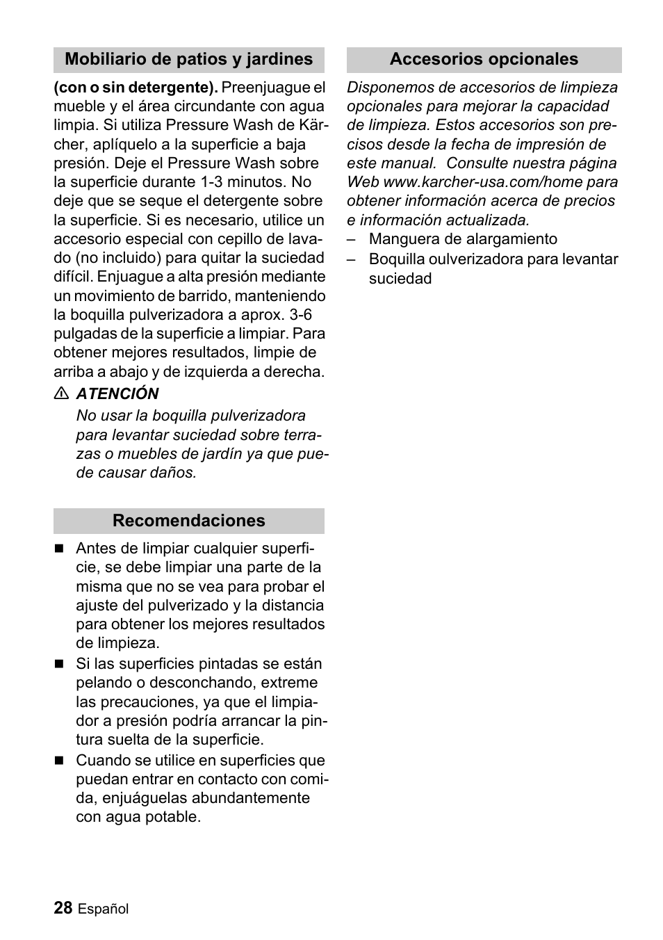 Karcher G 2650 OH User Manual | Page 28 / 47