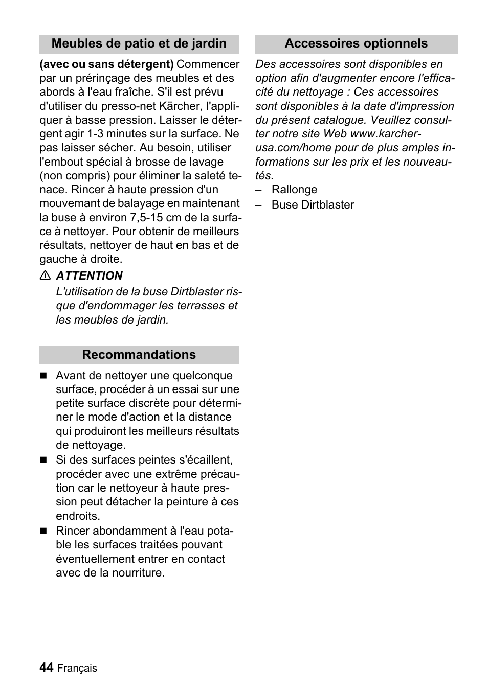 Karcher G 2650 OH User Manual | Page 44 / 47