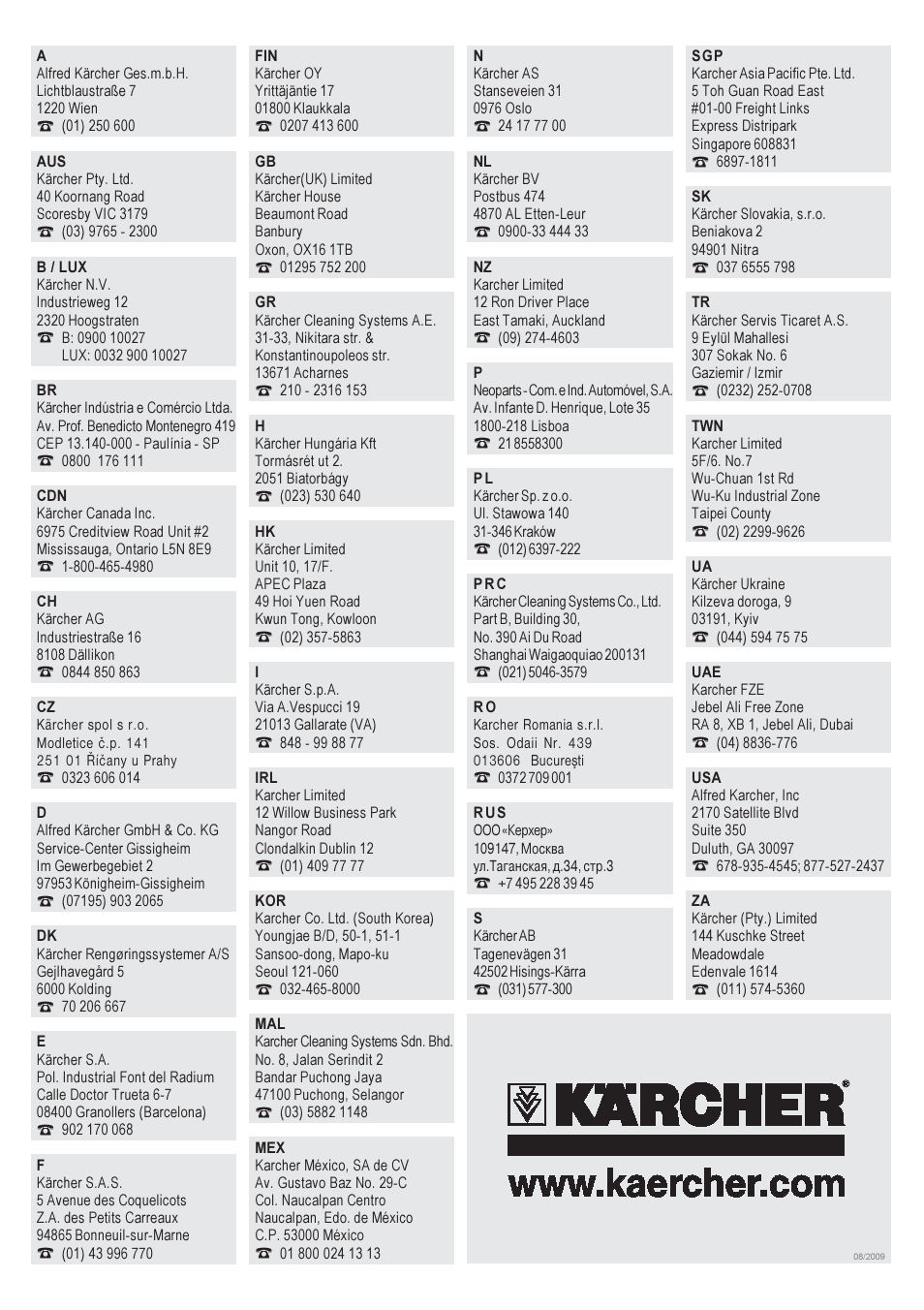 Karcher K 5.70 M User Manual | Page 24 / 24