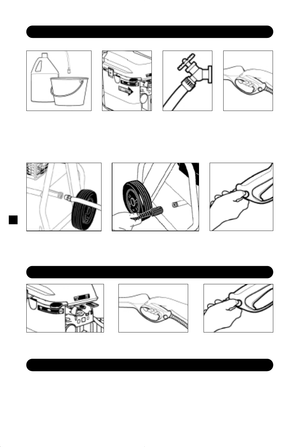 Shutting down & clean-up, Winterizing and long-term storage, Taking a break... five minutes or more | Step 1, Step 2, Step 3, Step 4, Step 5, Step 6 | Karcher K 1800 IB User Manual | Page 8 / 12