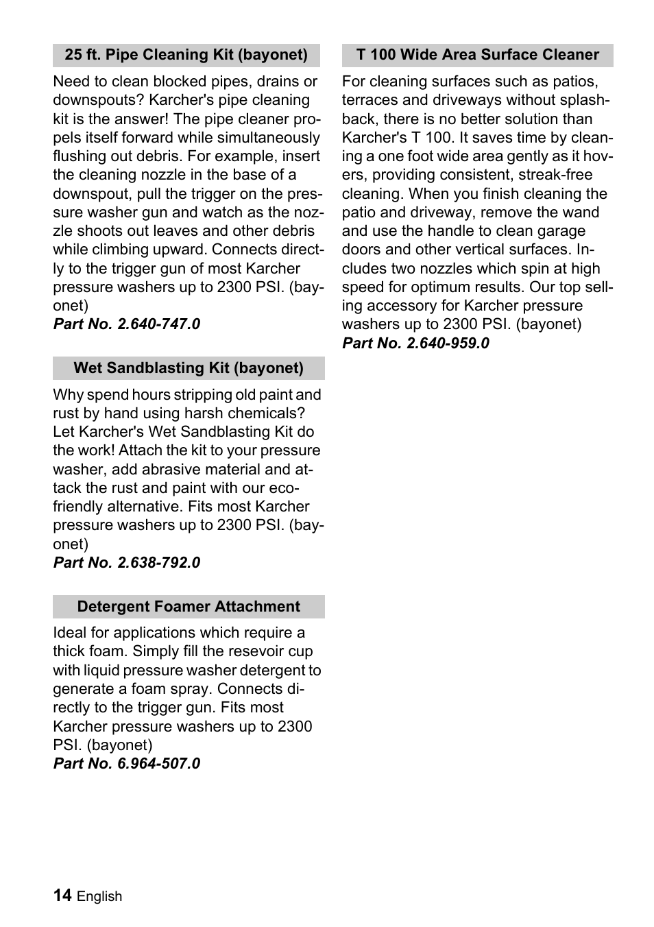 Karcher K 2.56M User Manual | Page 14 / 48