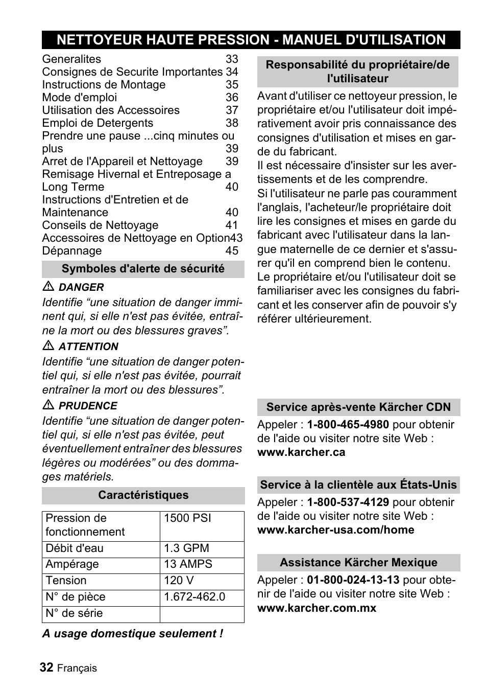 Nettoyeur haute pression - manuel d'utilisation | Karcher K 2.56M User Manual | Page 32 / 48