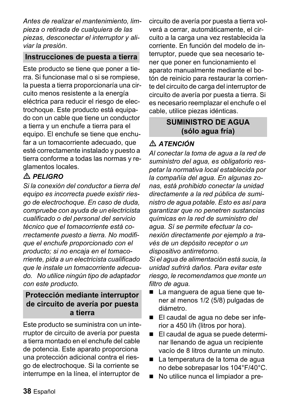 Karcher K 3.69 M User Manual | Page 38 / 52