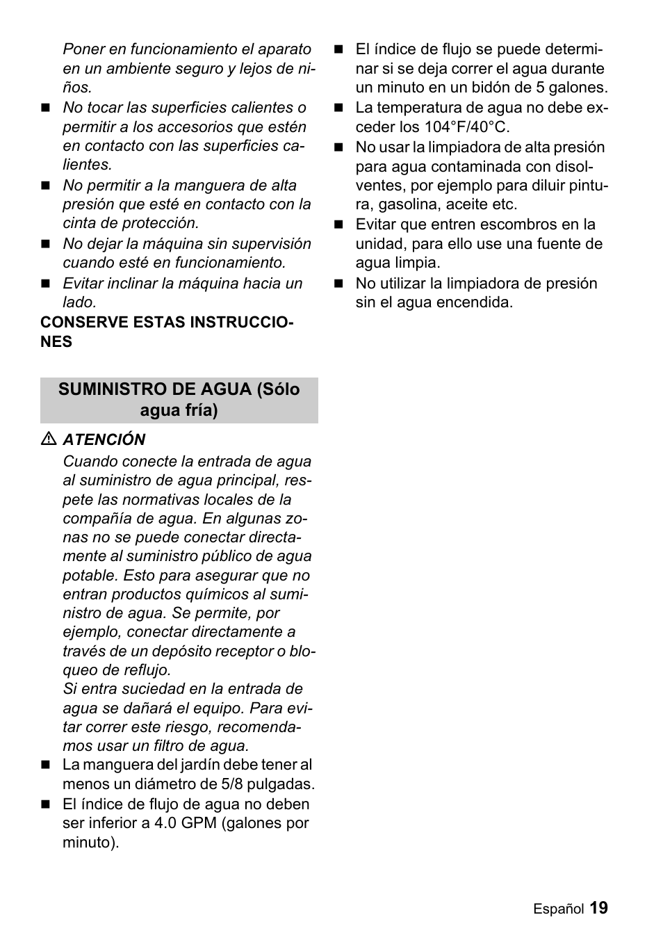 Karcher G 4000 RH User Manual | Page 19 / 48