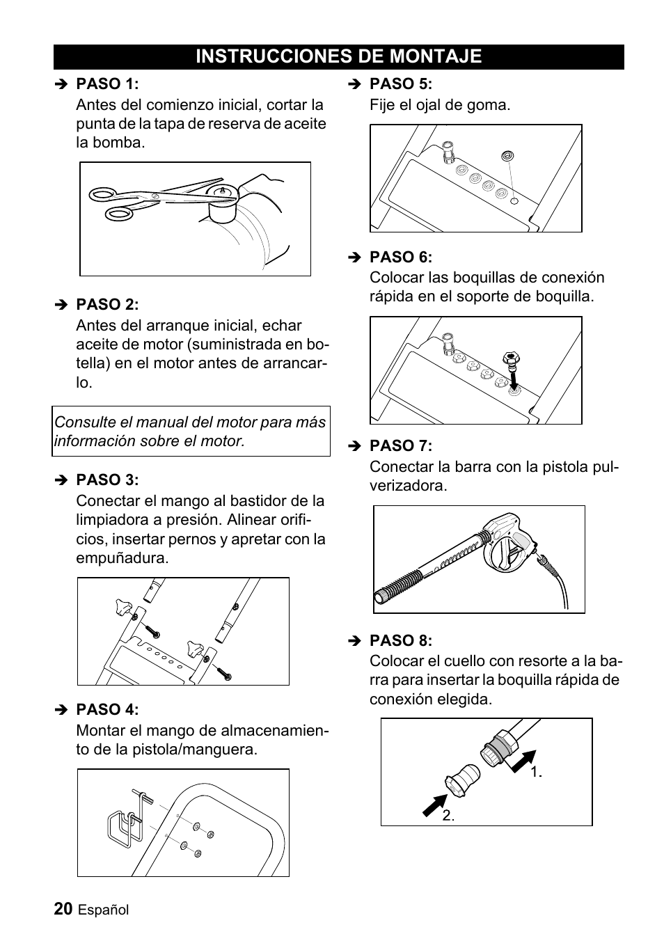 Instrucciones de montaje | Karcher G 4000 RH User Manual | Page 20 / 48