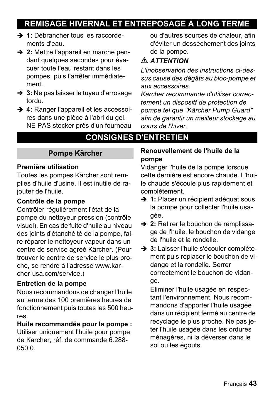 Karcher G 4000 RH User Manual | Page 43 / 48