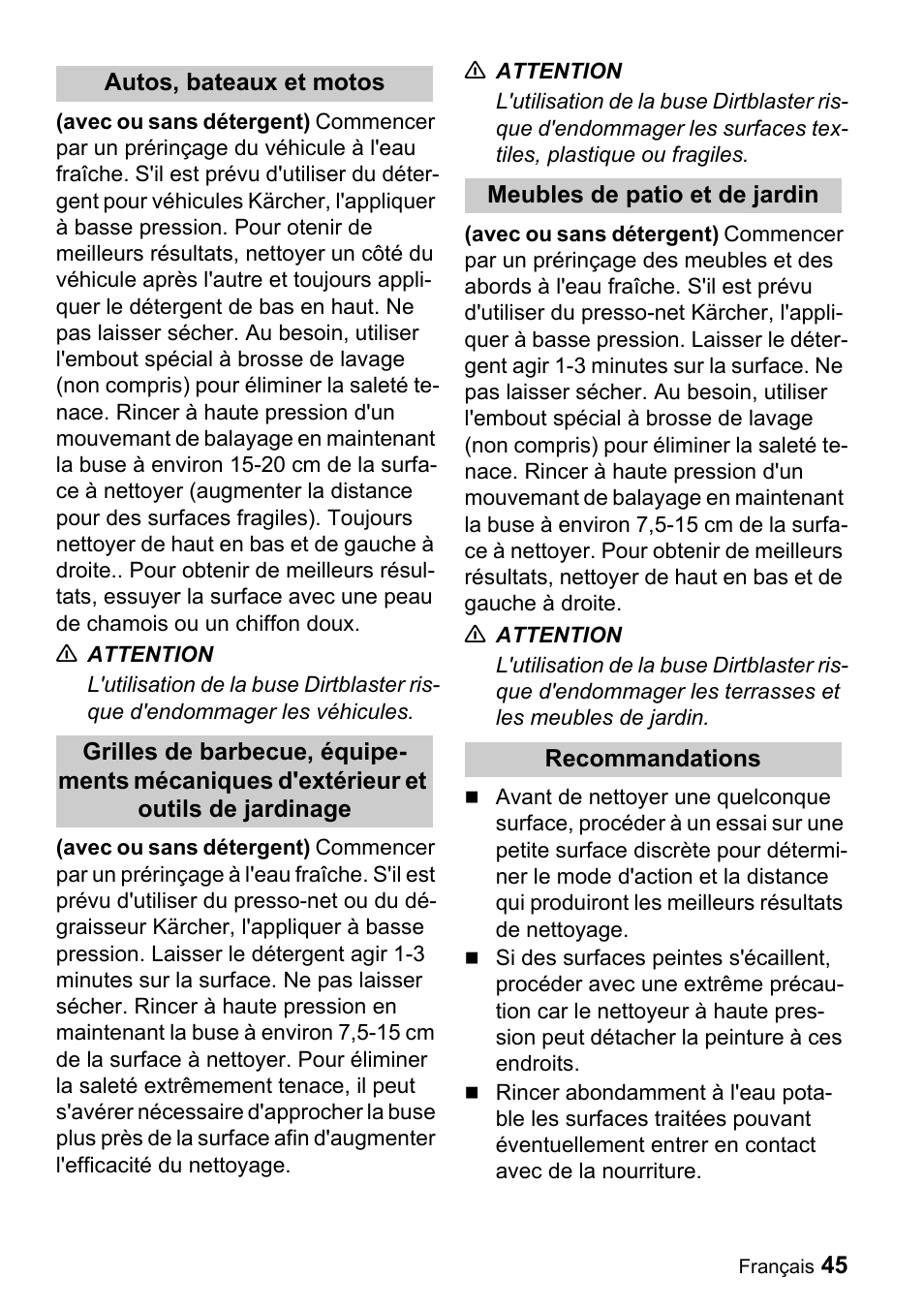 Karcher G 4000 RH User Manual | Page 45 / 48