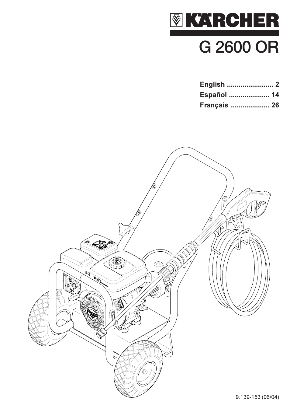 Karcher G 2600 OR User Manual | 40 pages