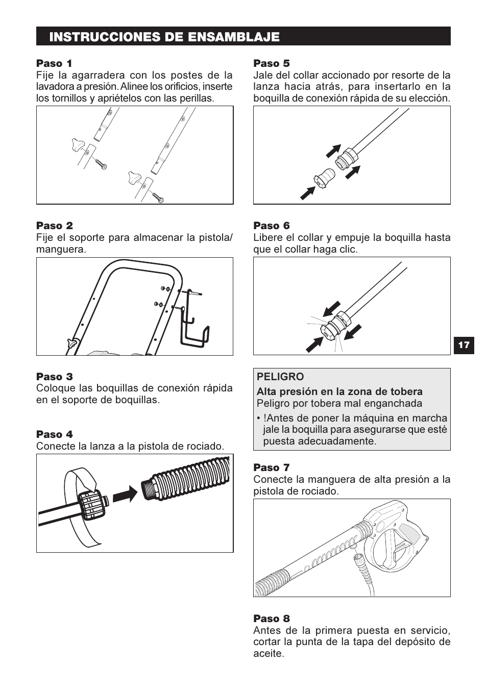 Instrucciones de ensamblaje | Karcher G 2600 OR User Manual | Page 17 / 40