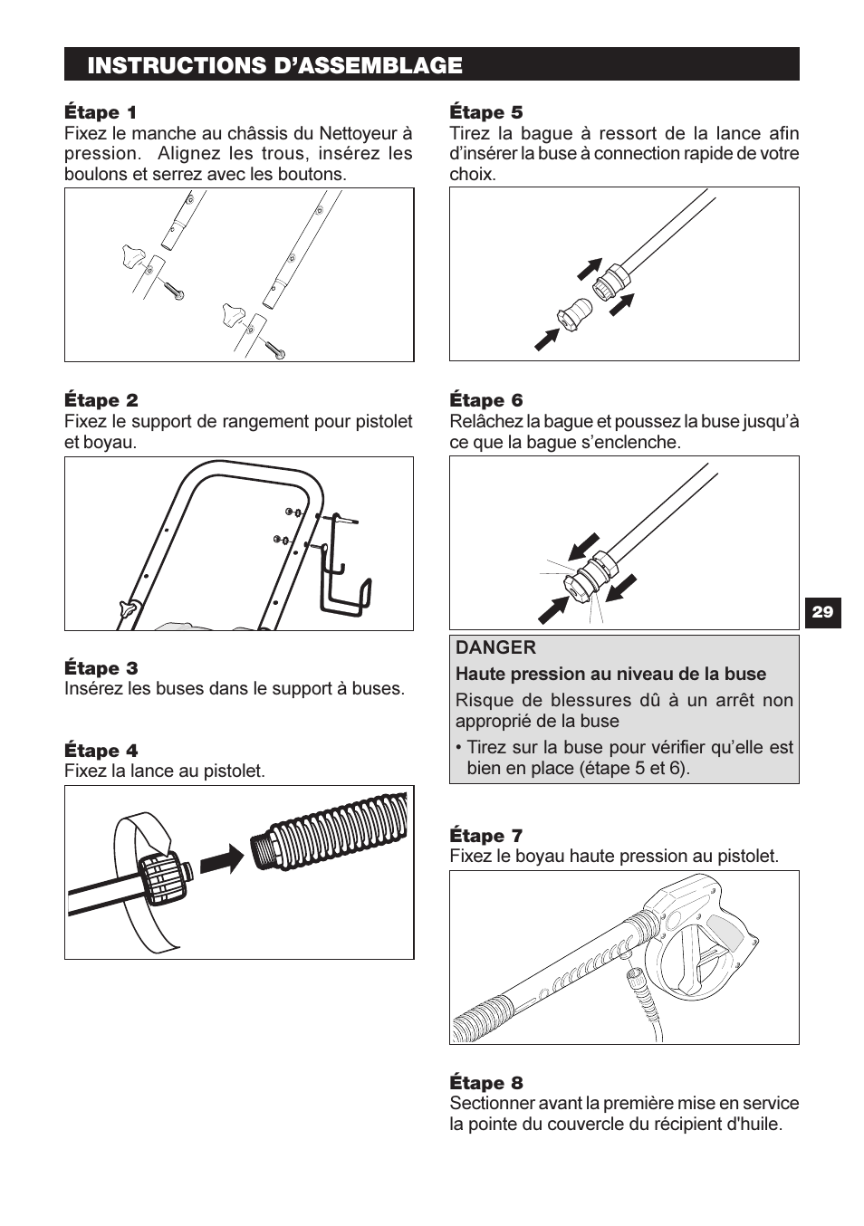 Instructions d’assemblage | Karcher G 2600 OR User Manual | Page 29 / 40