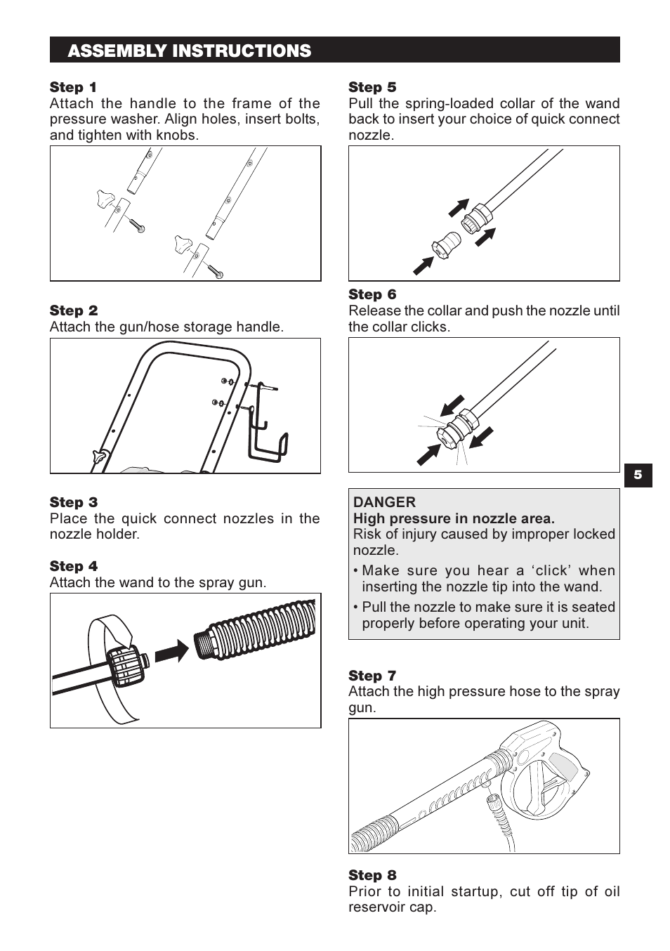 Assembly instructions | Karcher G 2600 OR User Manual | Page 5 / 40