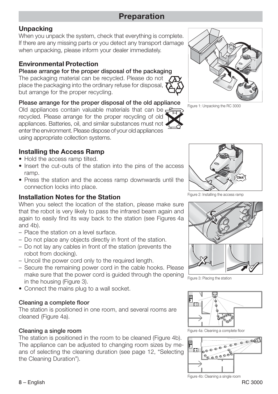 Preparation | Karcher RC 3000 User Manual | Page 8 / 17