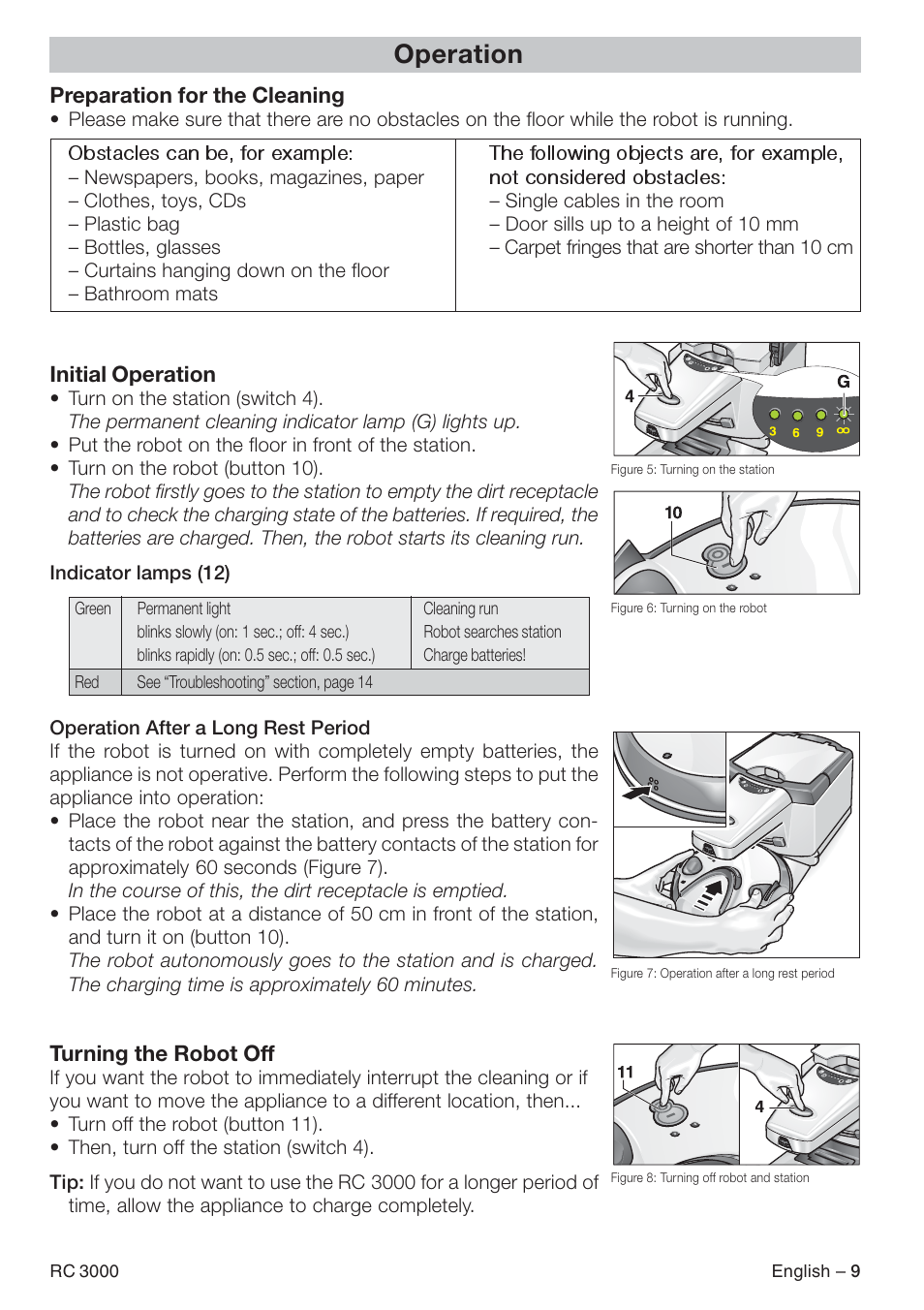 Operation | Karcher RC 3000 User Manual | Page 9 / 17