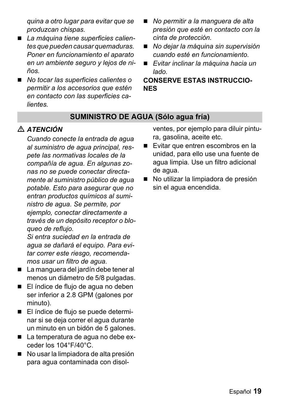 Karcher G 3050 OH User Manual | Page 19 / 46